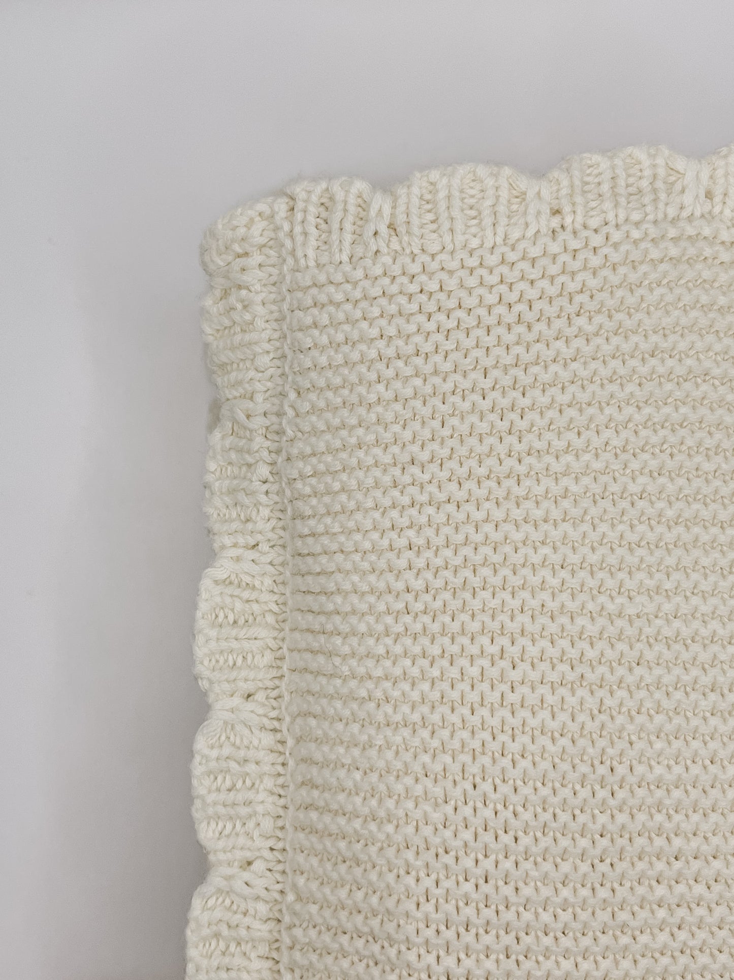 Cream 100% Cotton Knit Receiving Blanket