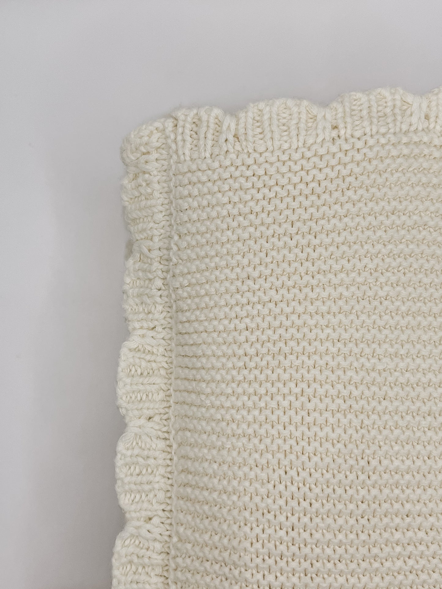 Cream 100% Cotton Knit Receiving Blanket