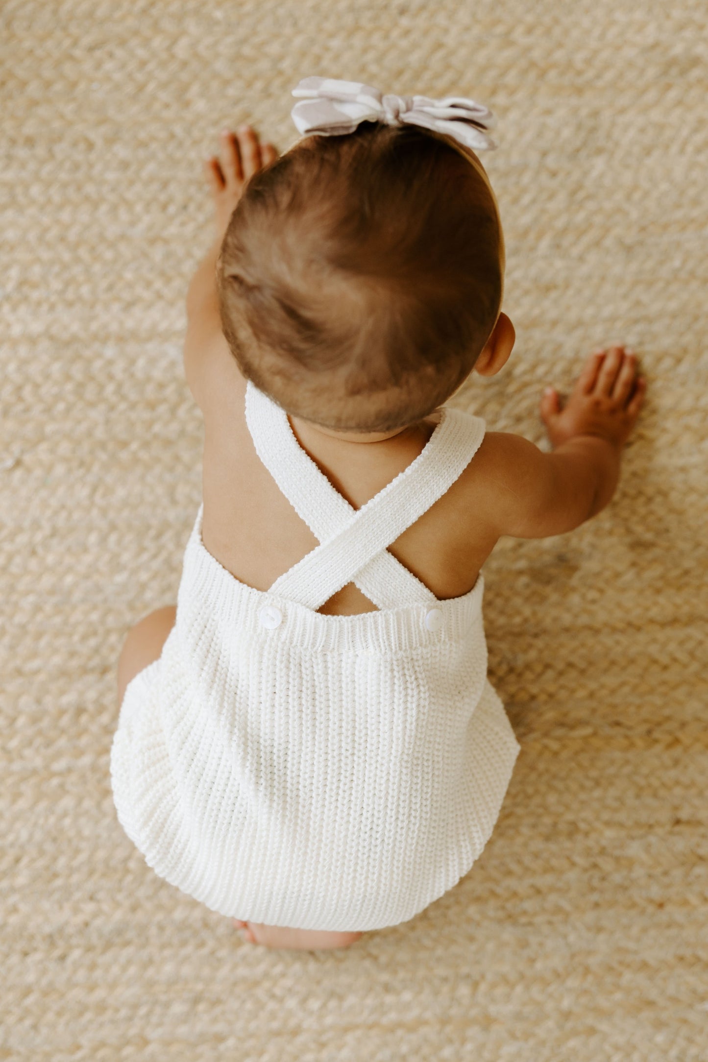 Milk Oversized 100% Organic Cotton Knit Baby/Toddler Overall Shorts